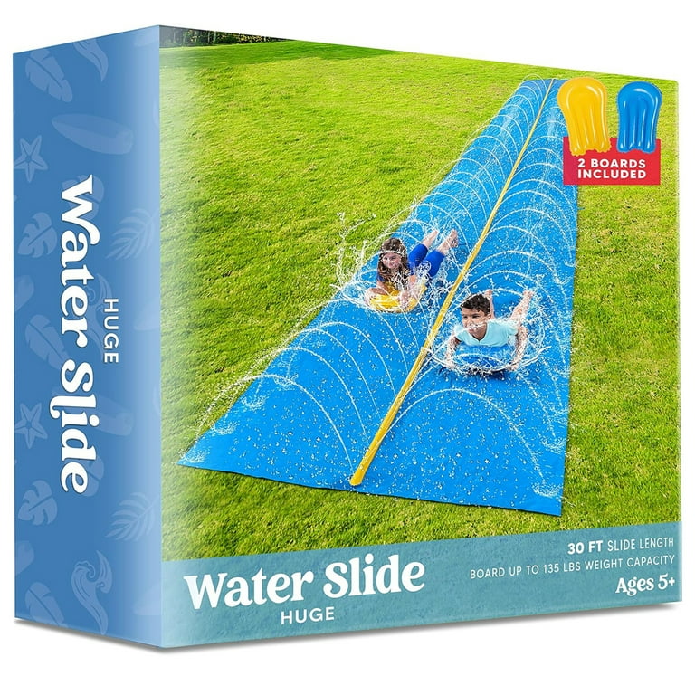 SYNCFUN 30ft x 6ft Water Slide, PVC Lawn Slip and Slide with