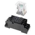 12V 10Amp Intermediate Relays with 8 Pin Socketed Base Coils Power ...