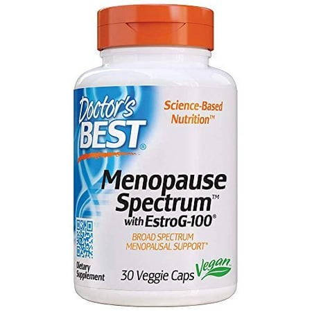 Doctor's Best Menopause Spectrum with EstroG-100, Non-GMO, Vegan, Gluten Free, Soy Free, Veggie Caps, 30 Count