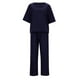 thumbnail image 5 of Conjunto de dos piezas de algodón y lino para mujer para el verano: camiseta de manga corta y pantalones anchos, traje informal holgado - S-XXXXXL, 5 of 8