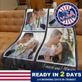 thumbnail image 3 of Custom Blankets with Photos Personalized Couples Gifts Customized Picture Blanket I Love You Gifts Birthday Gift for Wife Husband Girlfriend Boyfriend Blankets, 3 of 5