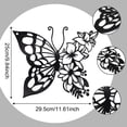 thumbnail image 2 of Black Metal Butterfly Wall Art Wall Decor Wall Sculpture Wall Hanging, Steel Metal Line Art, for Living Room Bedroom,1pack Large,F174622, 2 of 6