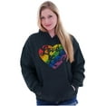 thumbnail image 3 of Retro Love Is Love Gay Pride Rainbow Hoodie Sweatshirt Women Brisco Brands S, 3 of 4