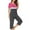 Hot Pink, variant on 2 Piece Sets for Women Ruched Short Sleeve Blouse Capris Pants Comfy Lounge Outfits Homewear