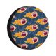 thumbnail image 1 of Balery Burning Rugby Balls Cubiertas para Neumáticos - Protector Resistente para Neumáticos de Camioneta, SUV, Remolque, Camper y RV-15 inch, 1 of 6