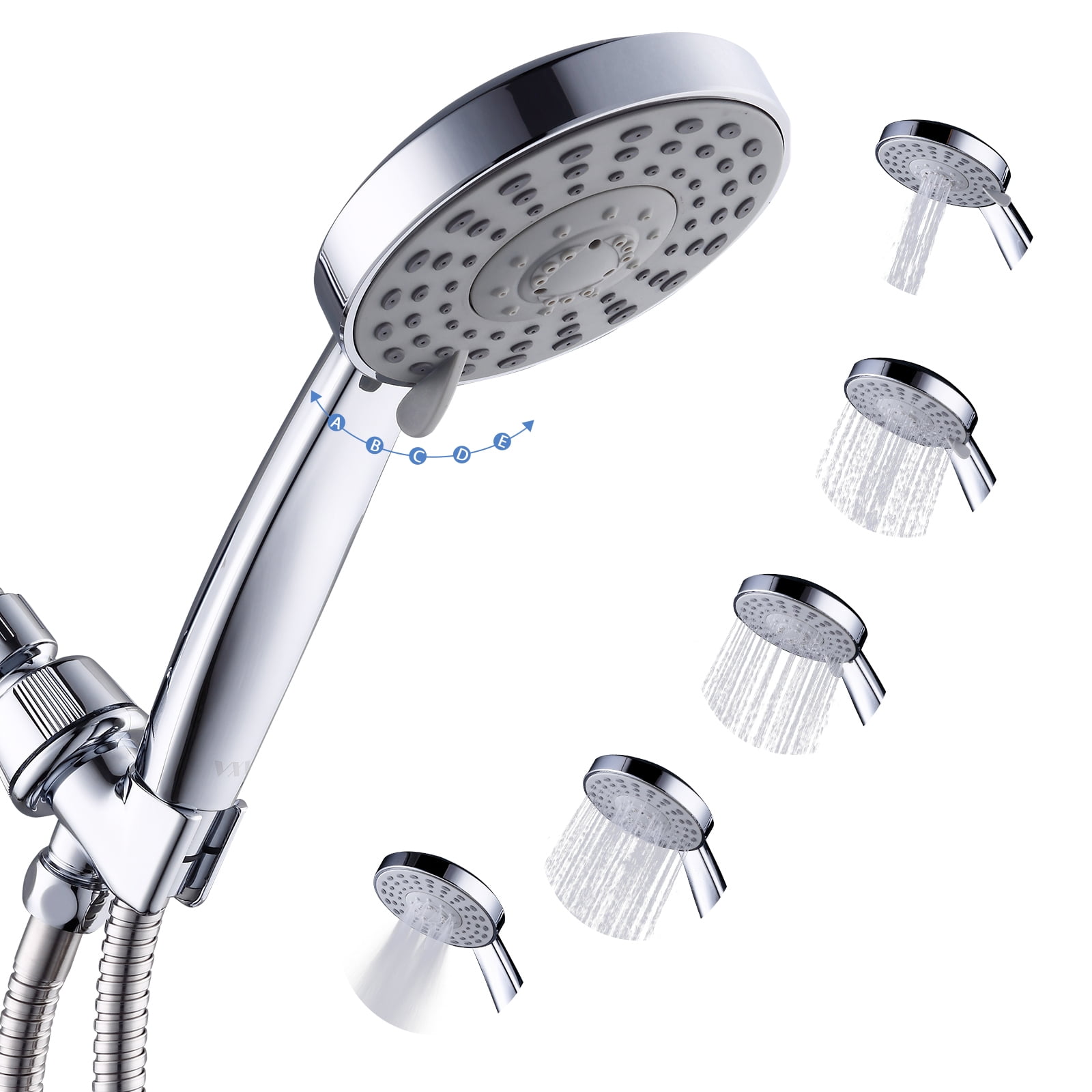 VXV Shower Head with Handheld High Pressure, Hand Held Showerhead, with