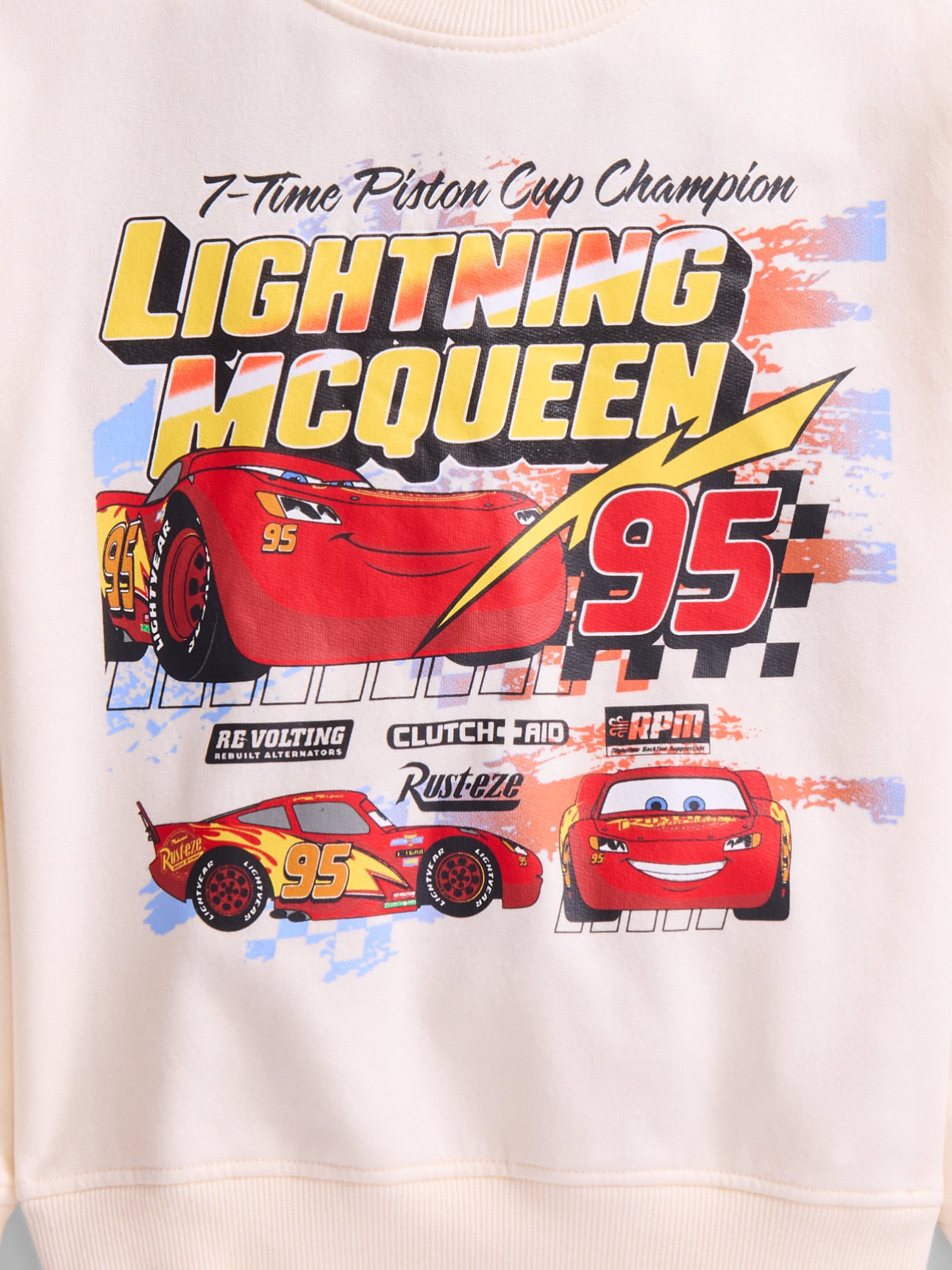 Disney Cars Lighting Mcqueen 7-Time Champion Little Boys & Big Boys 2 Piece Crewneck & Jogger Set , Sizes 4-18