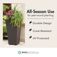 thumbnail image 3 of Tierra Verde 2 Pack Self Watering Planter, Symphony, 15"W x 28"H, Black, 3 of 12