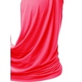 thumbnail image 4 of A2Y Women's Sexy Drape Front Deep V-Neck Cowl Neckline Halter Backless Party Club Top Neon Fuchsia 2 S, 4 of 6