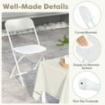 thumbnail image 4 of Spaco 4 Pack Metal Folding Chairs with Plastic Seat and Back-White,, 4 of 7