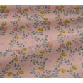 thumbnail image 4 of oneOone Cotton Jersey Peach Fabric Flower & Leaves Watercolor Craft Projects Decor Fabric Printed By The Yard 58 Inch Wide, 4 of 4
