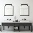 thumbnail image 4 of WallBeyond 16"×20" Scalloped Wood Frame Farmhouse Bathroom Vanity Wall Mirror, Bedroom Living Room decorative Mirror, Black, 4 of 8