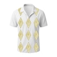 thumbnail image 3 of Stamzod Men's Hawaiian Shirt Short Sleeve Summer Beach Tropical Button Down Shirt Boho Vacation Outfits White C S, 3 of 3