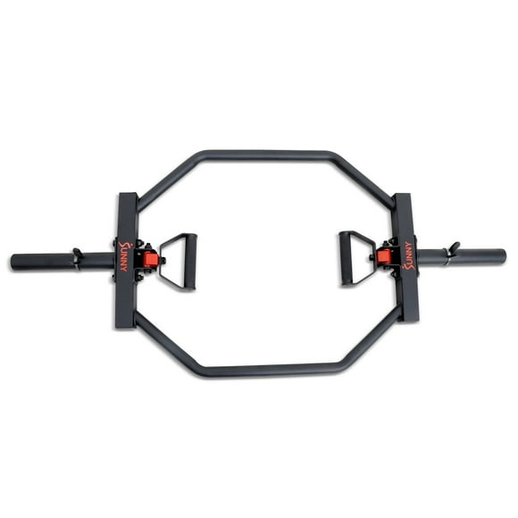 Sunny Health & Fitness Olympic Hex Barbell Trap Bar with Swivel Handles - OB-TRAP