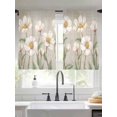 thumbnail image 2 of White Floral Sheer Curtains 54 Inch Length 2 Panels Set Window Treatments, Spring Botanical Vintage Flower Leaf Plant Rod Pocket Semi Curtains for Living Room/Bedroom/Kitchen Décor, 104"W x 54"L, 2 of 7