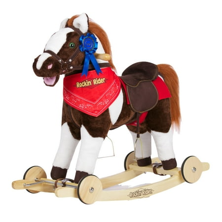 Rockin' Rider Admiral 2-in-1 Horse Unisex Child Rocking Horse Ride-In