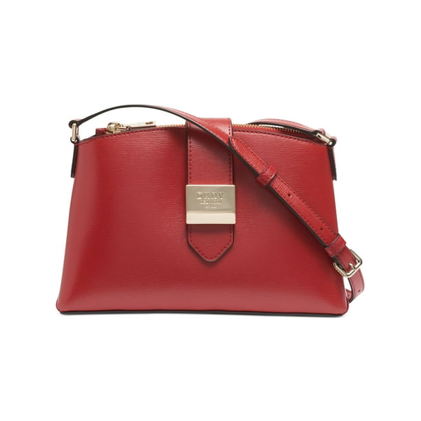 pyramid construction Air conditioner DKNY Red Layla Crossbody Leather Adjustable Strap Laptop Bag - Walmart.com