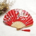 Dadiaei Silk Fabric Folding Fan, Bamboo Frame Classical Design ...