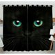 thumbnail image 1 of Cortina de cocina ABPHQTO Lindo bozal de un gato negro 130x210 cm (Dos piezas), 1 of 1