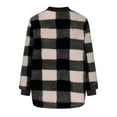 thumbnail image 5 of GaThRRgYP Stylish Winter Lounge Jacket for Ladies Autumn,Women's Fashion Long Sleeve Solid Color Thickening Cardigan Jacket Checkered Fall Winter Warm Coat Pink XXXL, 5 of 5