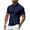 Navy, variant on Yiaimeir Men's Breathable Leisure Culture Short Sleeved T-Shirt Men's Summer Top‌