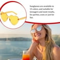 thumbnail image 1 of Transparent Jelly Color Anti-sunburn Cute Eyewear Retro Easy Matching Rimless Glasses Exquisite Appearance for Party Orange Yellow, 1 of 7