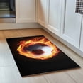 thumbnail image 2 of Flame Soccer Door Mat Sports Black Background Abstract Art Non Slip Absorbent Entrance Mat Washable Low Profile Indoor Doormat for Front Door Entryway Entry 20"x31", 2 of 9