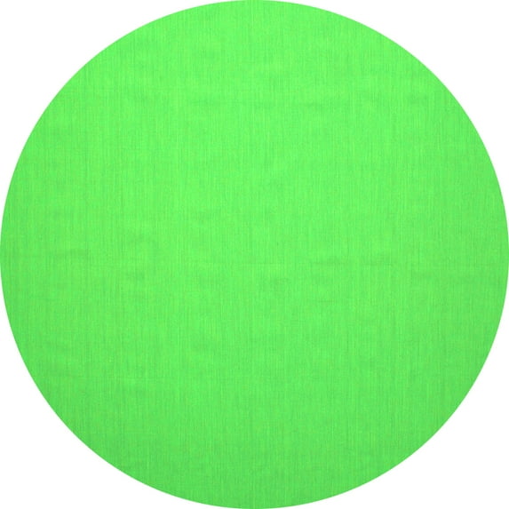 Ahgly Company Indoor Round Abstract Green Contemporary Area Rugs, 4' Round