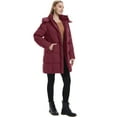 thumbnail image 5 of Wantdo Women's Winter Coat Quilted Winter Jacket Windproof Hooded Puffer Coat Wine Red M, 5 of 10