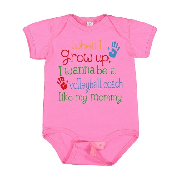 Inktastic Volleyball Coach Like Mommy Boys or Girls Baby Bodysuit