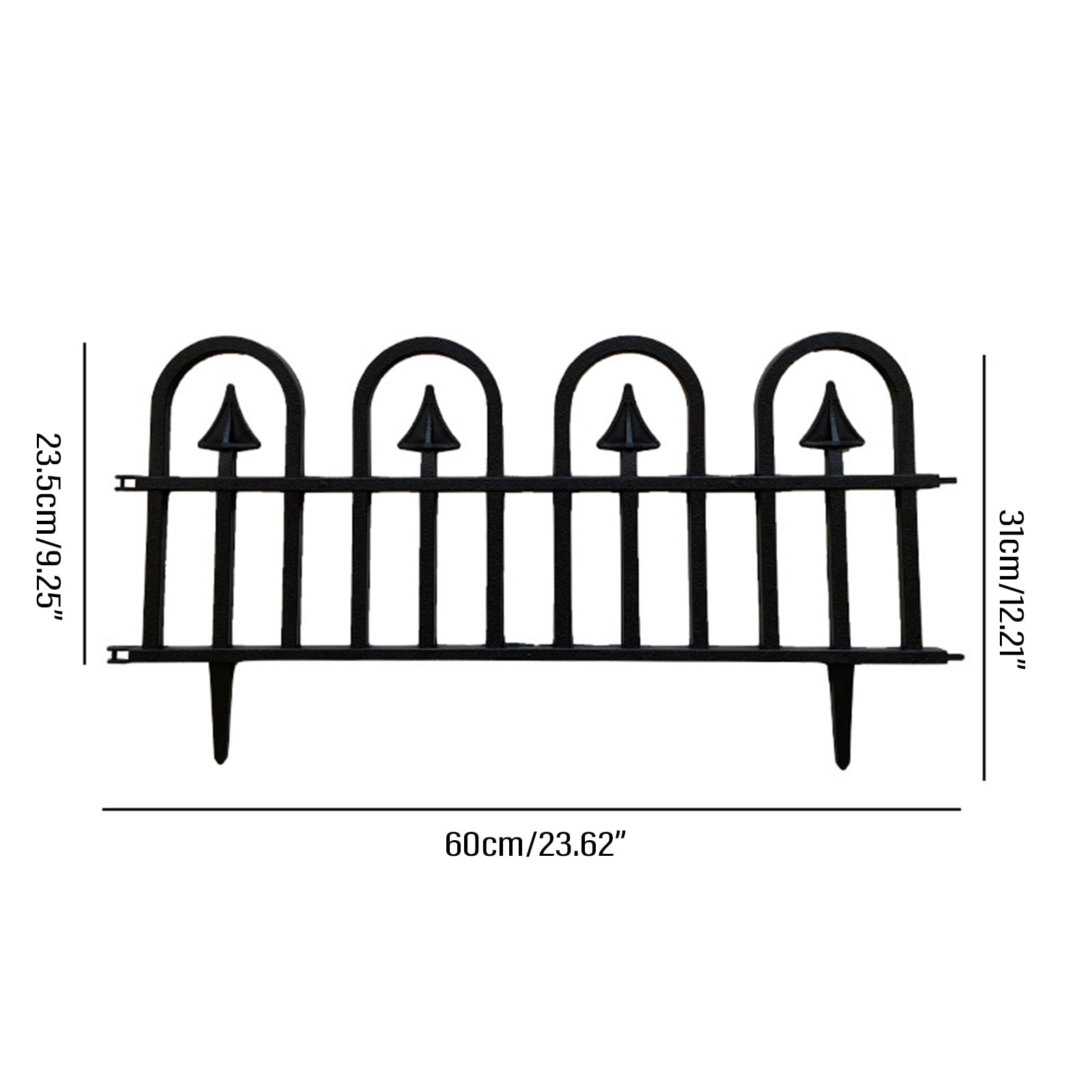 5Pieces Decorative Garden Fence Panels Outdoor Fencing Ornaments Panel Fence Panel for Landscape Flower Bed Edges