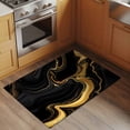 thumbnail image 2 of Black Gold Front Door Rugs 2x3 ft Marble Luxury Abstract Abstract Fluid Texture Small Rug for Entryway Non Slip Washable Bathroom Door Mat Absorbent Floor Mat for Indoor Entrance, 2 of 9