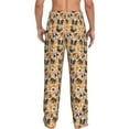 thumbnail image 3 of Disketp Cute Dogs Head Men's Pajama Pants - Ultra Soft Fleece Sleep and Lounge Pants (Size: S-XXL), 3 of 6