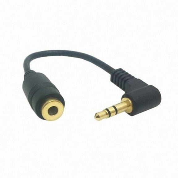 Chenyang CY 90 Degree right angled 3.5mm 3poles Audio Stereo Male to Female Extension Cable 10cm Black Cable