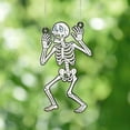 thumbnail image 2 of Lotusprinthandmade Funny Halloween Skeleton Spooky Graphic Custom Shape Window Hanging Acrylic Ornament With Acrylic Charm (12in), Skeleton Halloween Window Hanging Decoration, 2 of 5