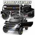 thumbnail image 3 of Funcid 24V Ride on Toys, Licensed Ford Maverick Lariat 4WD Ride on Cars with Remote Control for Kids 3-5 Aged, Single Seater Electric Car Pickup Truck with Bluetooth, Music & Large Trunk, Black, 3 of 8