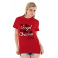 thumbnail image 4 of I'm The Angel On Top Christmas Tree Women's Graphic T Shirt Tees Brisco Brands L, 4 of 6