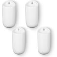thumbnail image 2 of MyGift Cylindrical Matte White Ceramic Wall Mounted Flower Planter Vases, Modern Set of 4, 2 of 6