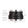 thumbnail image 3 of Andoer 25mm F1.8 Micro Manual Lens Humana Fixed Focus Large Aperture Black Sony E-mount Andoer Lente, 3 of 6