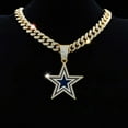 thumbnail image 4 of Men Women Hip Hop New Pentagram Pendant Necklace 15mm Crystal Cuban Chain HipHop Iced Out Bling Necklaces Fashion Charm Jewelry, 4 of 5