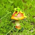 thumbnail image 4 of Frog Garden Decor Funny Frog Figurines Sculpture - Frog Garden Statue Cute Frog Figurine Decor with Mushroom Animal Statue Collectible Figurines for Home Decor Office Shelves Desk Table, 4 of 5