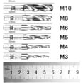 thumbnail image 4 of Argent 6 Pièces Foret Mèche HSS à tige Hexagonale M3-M10 Filetage Vis Robinet, 4 of 5