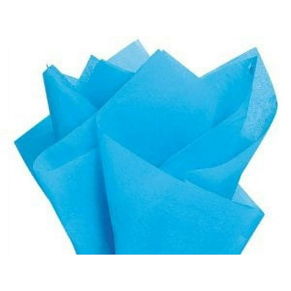 48 Large TURQUOISE Gift Wrap Pom Pom Tissue Paper 20x30