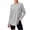 Gray, variant on Womens Long Sleeve Workout Shirt Round Neck Tunic with Thumb Holes Curved Hem Athletic Top