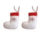 thumbnail image 2 of Colgante de adorno de lana navideña | Decoración suave hecha a mano para el árbol | Tela Roja y Blanca | 2.95 Acento navideño reutilizable | Ligero, seguro, fácil de almacenar | Regalo y decoración, 2 of 6