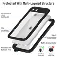 thumbnail image 5 of Compatible with iPhone SE 2022 Waterproof Case/iPhone SE 2020 Heavy Duty Case/iPhone 7 Clear Case with Strap/iPhone 8 Case with Screen Protector Swiming Skiing Gifts, 5 of 14