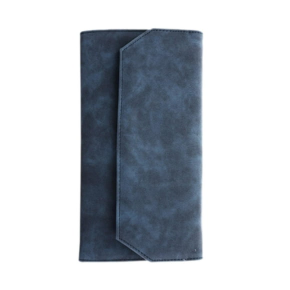 HILABEE Étui à Épingles à Tricoter Organisateur de Voyage Pliable avec Plusieurs Fentes Élastiques Sac de Rangement pour Accessoires Circulaire Bleu Marine