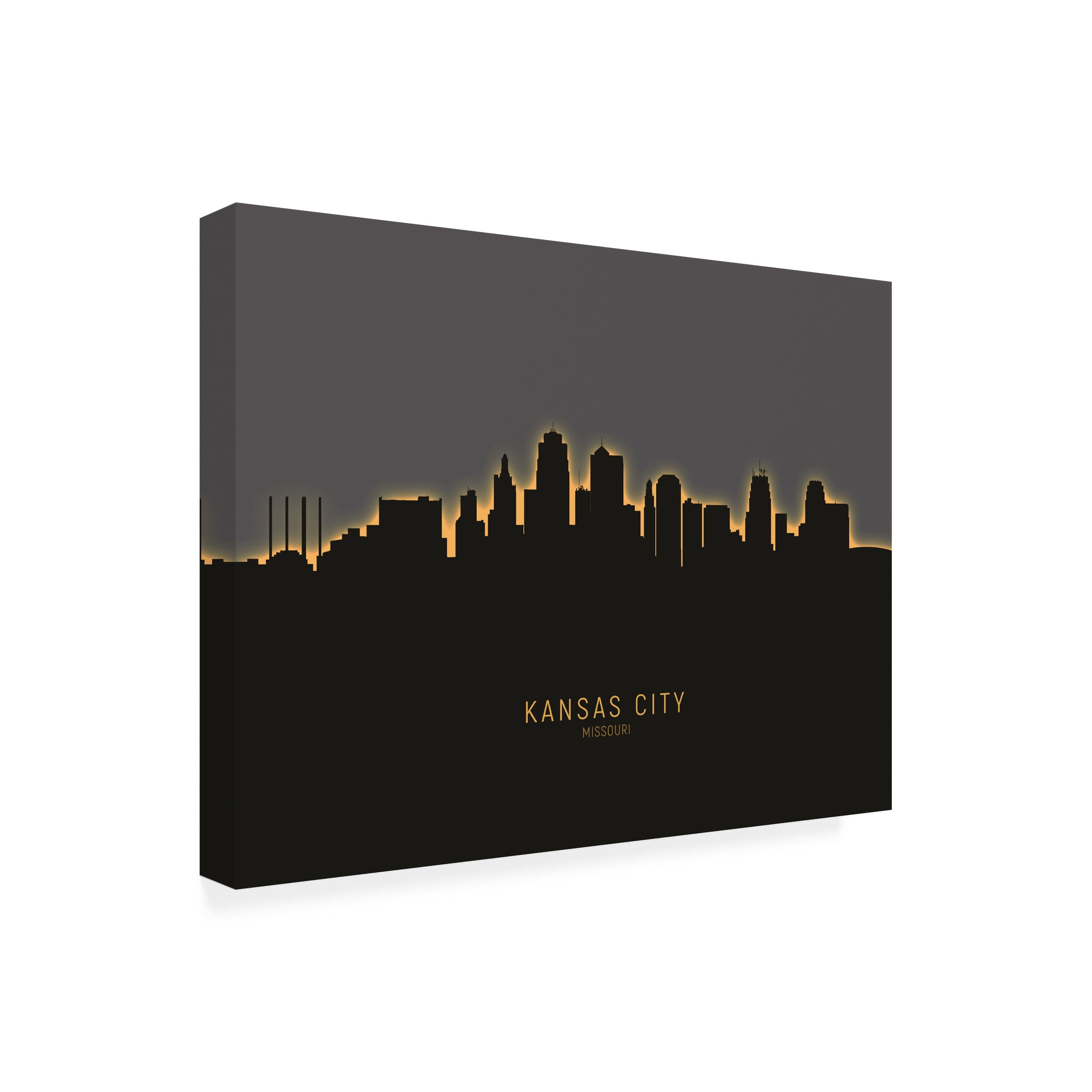 Michael Tompsett 'Kansas City Missouri Skyline Glow II' Canvas Art