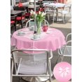 thumbnail image 4 of Outdoor Tablecloth with Umbrella Hole and Zipper, Valentine's Day Round Table Cloth 60 Inch Waterproof Tablecloth, Pink Bowknot Ribbon Modern Mother's Day Picnic Table Cover for Patio Camping, 4 of 7