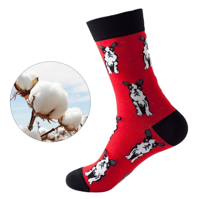 Chaussettes Rouges Chaussettes d'Hiver pour Hommes Chaussettes pour Femmes Chaussettes Imprimées Cadeaux Coton Longues Chaussettes Amusantes pour Femmes Chaussettes Fantaisie Funky Mignonnes Chaussettes Mi-Mollet